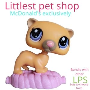 Hasbro Littlest Pet Shop MCDONALD'S yellow & pink hampster? collectible toy